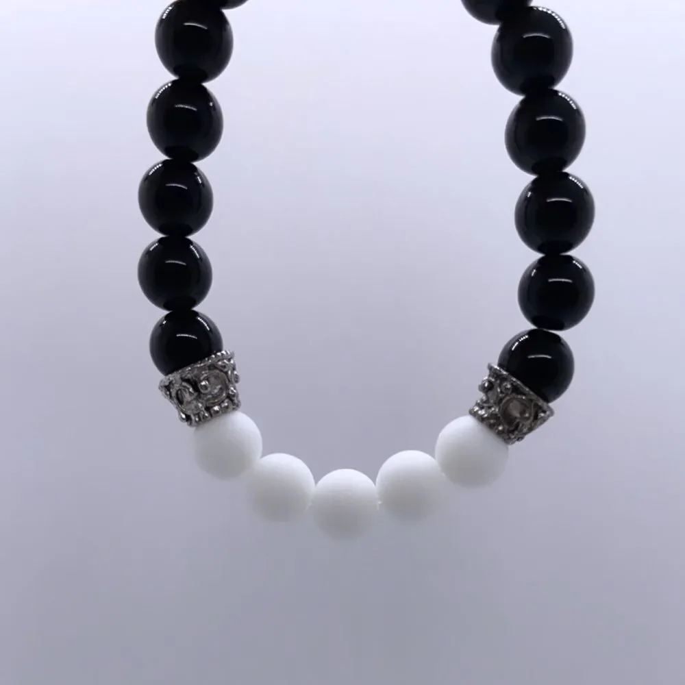 NWT Wool + Pepper Co. Mens Black & White Bracelet